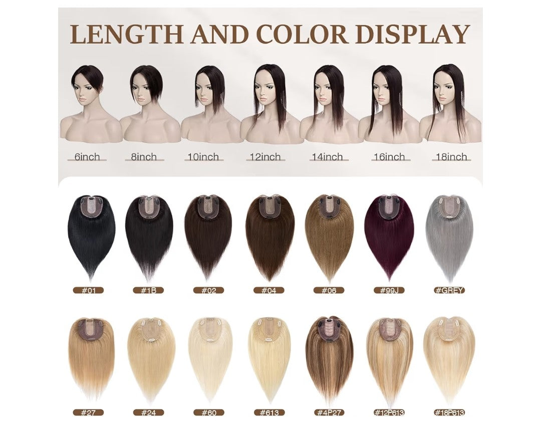 Rich Choices Hair Topper Medium Brown 10in