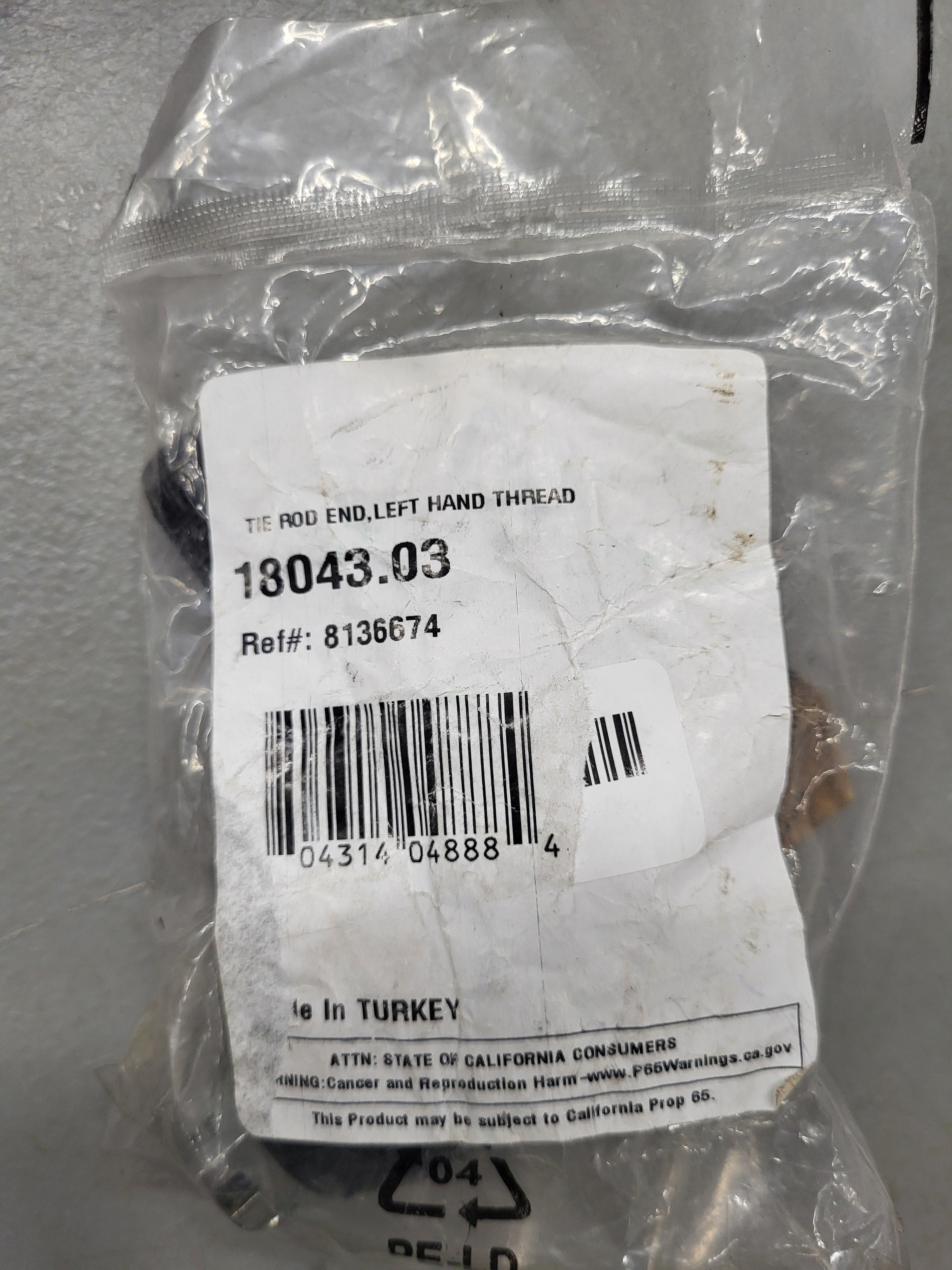 Tie Rod End, Left Hand Thread