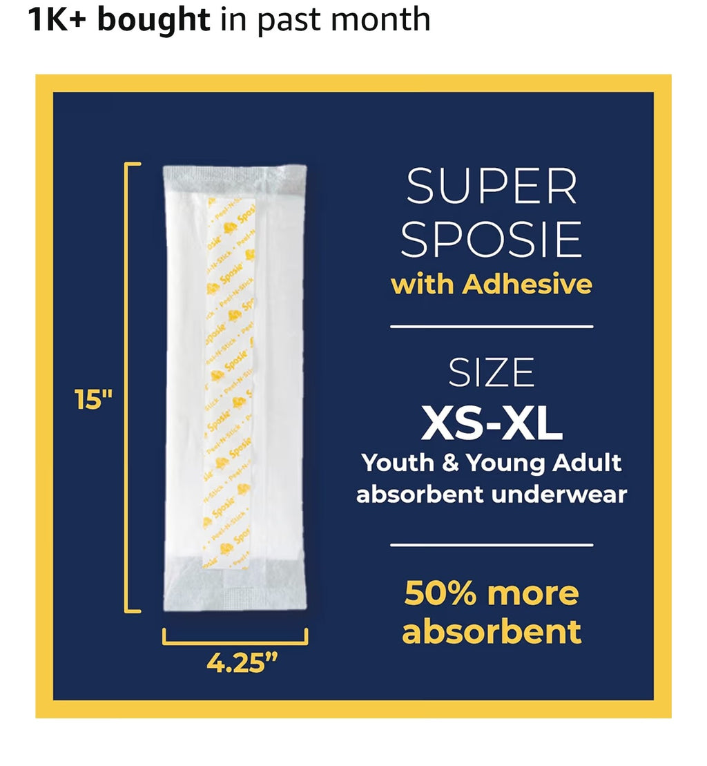 Super Sposie Booster Pads, Max Absorbency for Nighttime