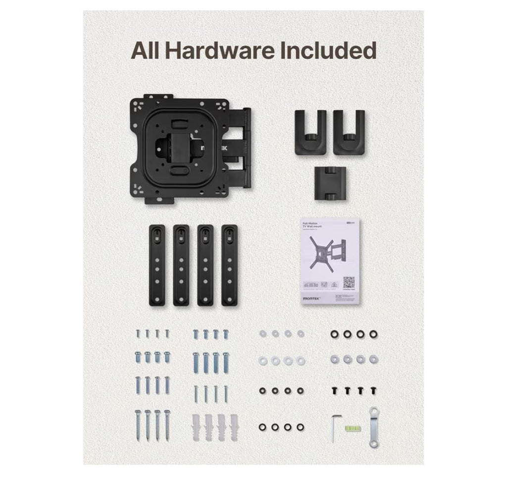 monTEK Full Motion TV Wall Mount (23-65in TV)