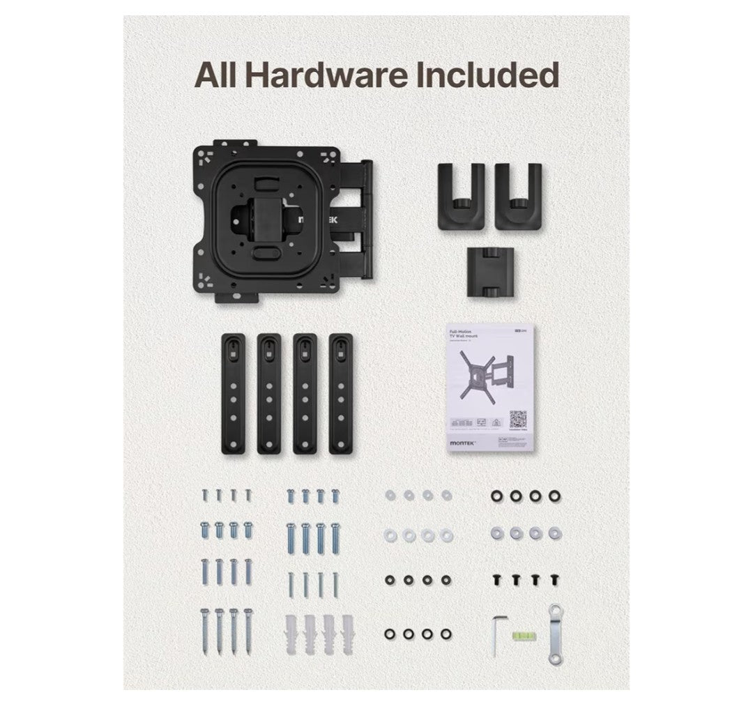 monTEK Full Motion TV Wall Mount (23-65in TV)