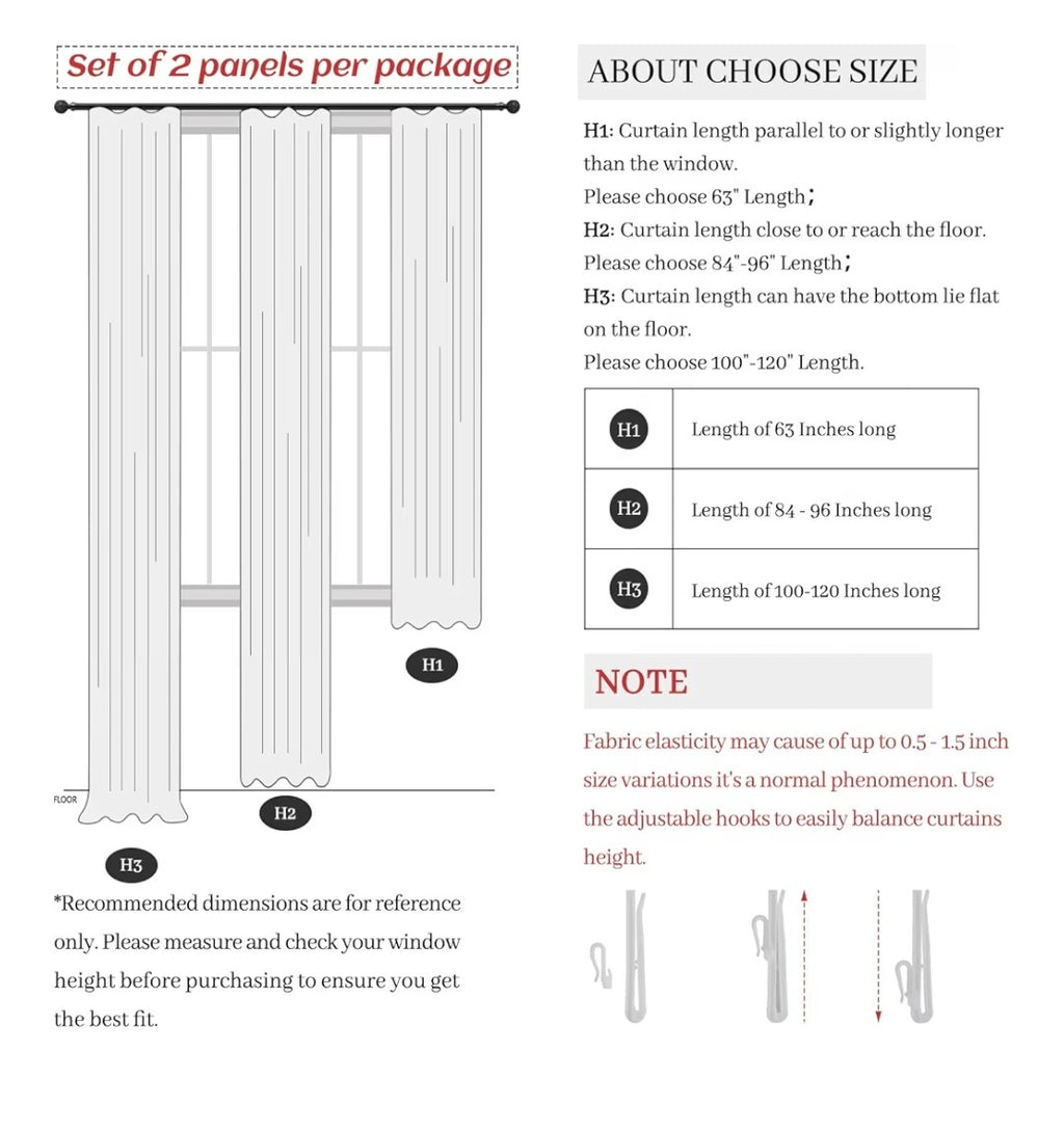 Pleated Drapes 102in 2 Panels