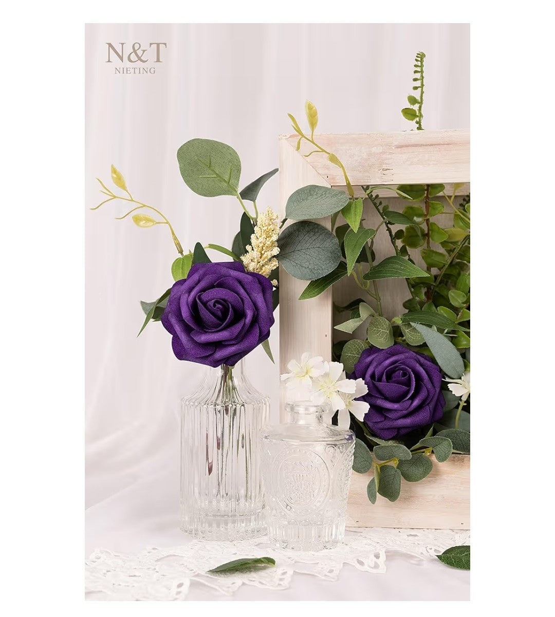 N&T Nieting Artificial Roses 50pcs (Purple)