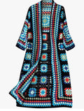Floral Knit Long Cardigan