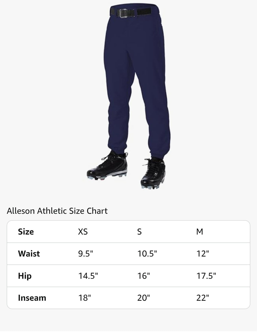 Alleson Athetic Boys Baseball Pants (Youth Small)