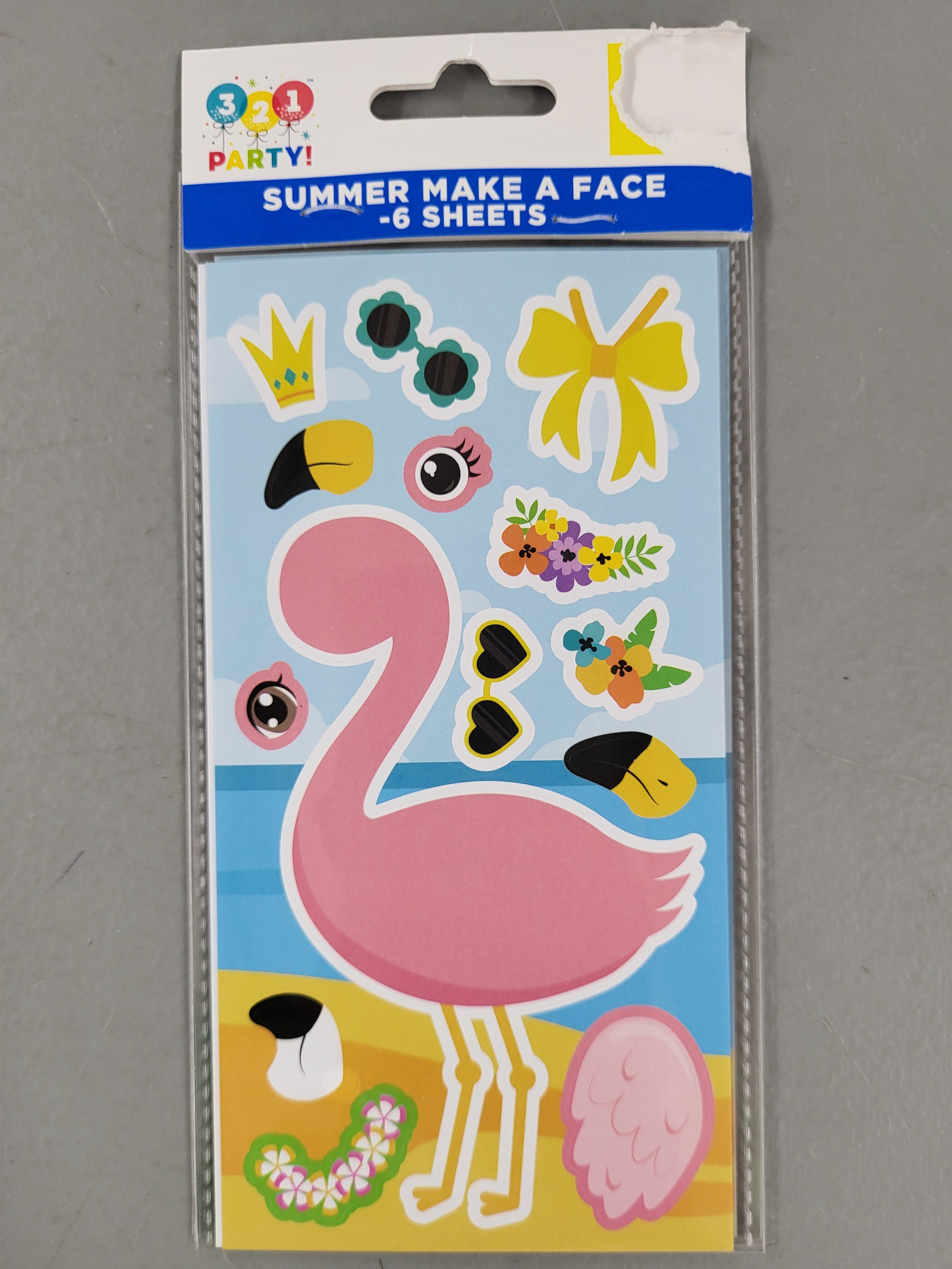 Flamingo Make a Face Sticker Sheet (42 total Sheets)