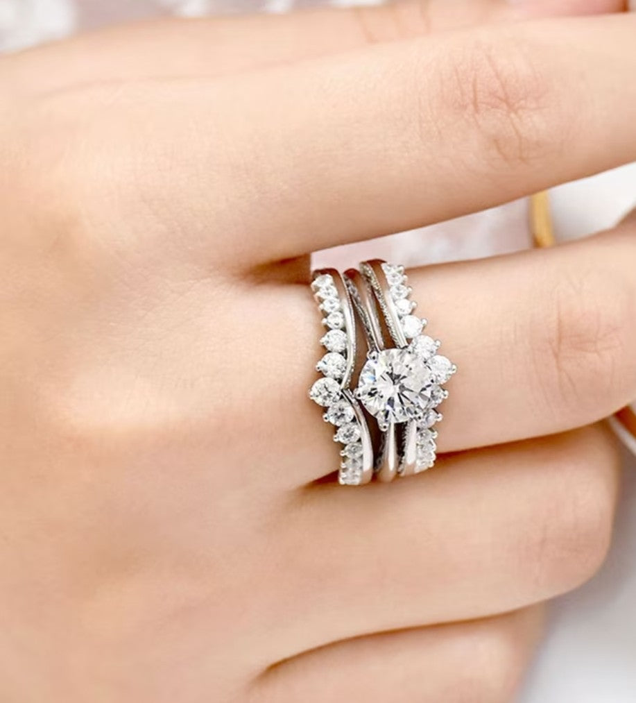 Wuziwen Crown Wedding Ring Gaurd (Size 4)