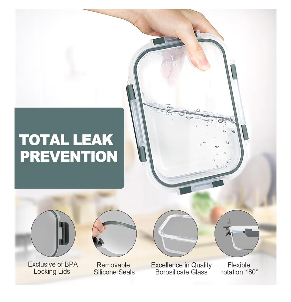Verones Glass Meal Prep Containers 10 pack