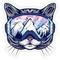 Car with Ski Goggles Decal (5")