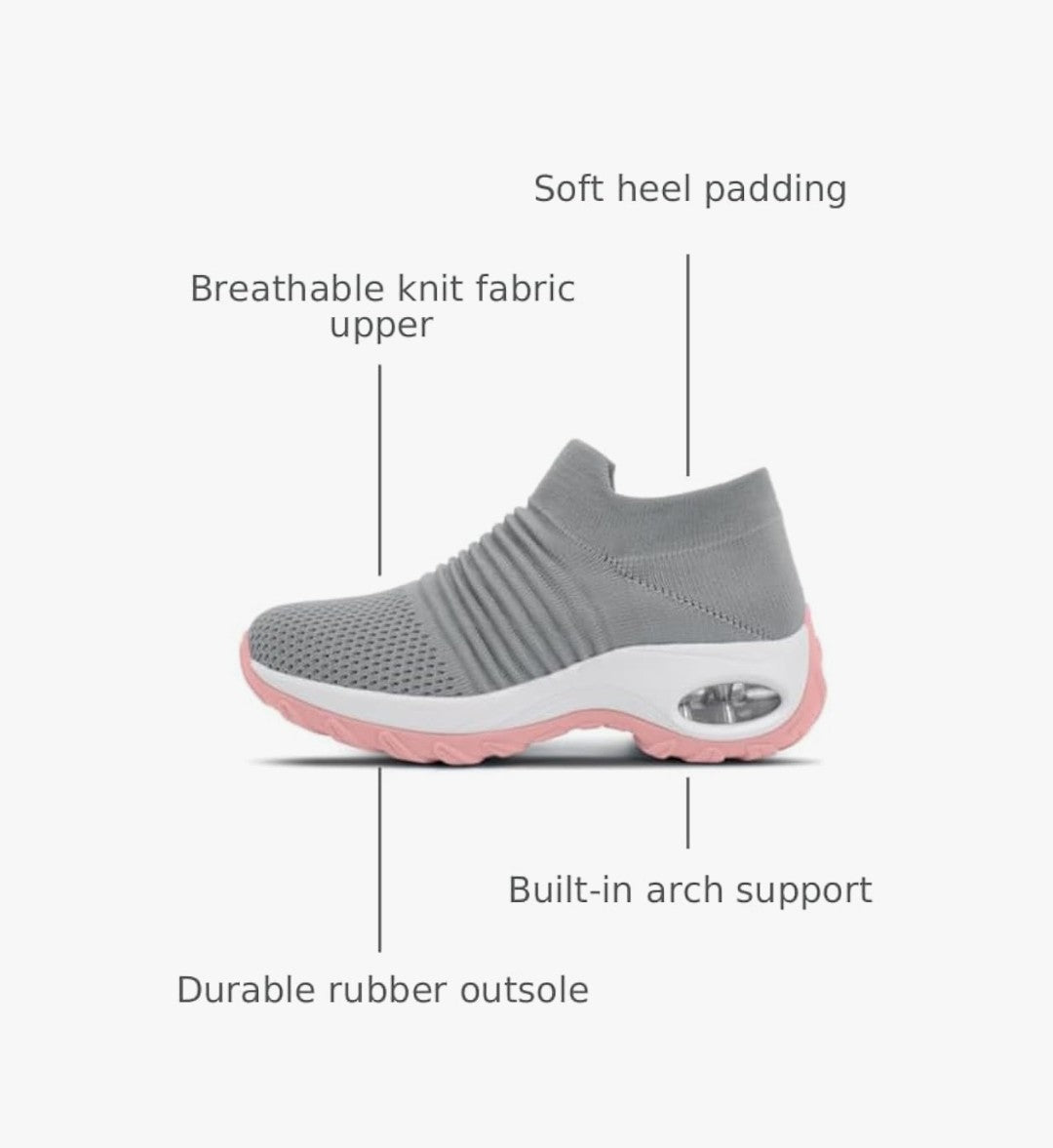 STQ Slip on Walking Shoes (Womens size 8)