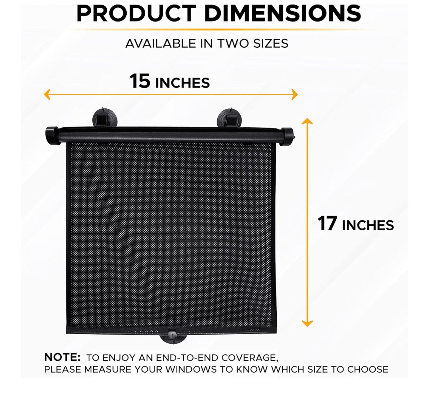 EcoNour Car Side Window Sun Shade (2 Pack)