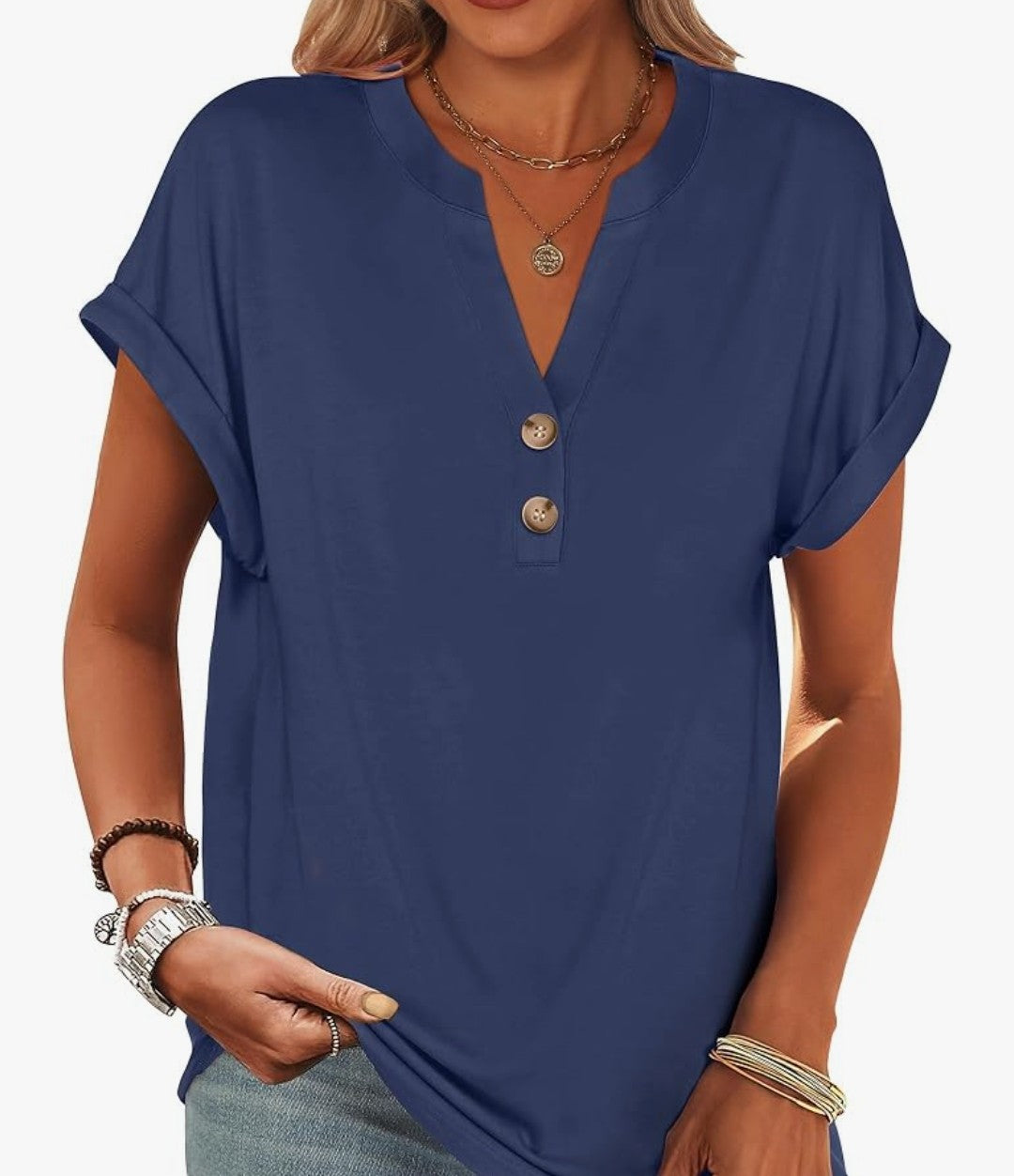Short Sleeve Summer Blouse (Large)
