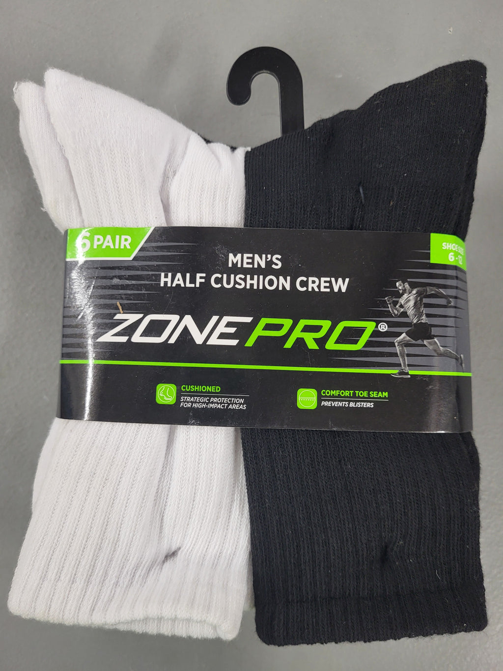 Men's Cew Socks 6 pair (Shoe Size 6-12)