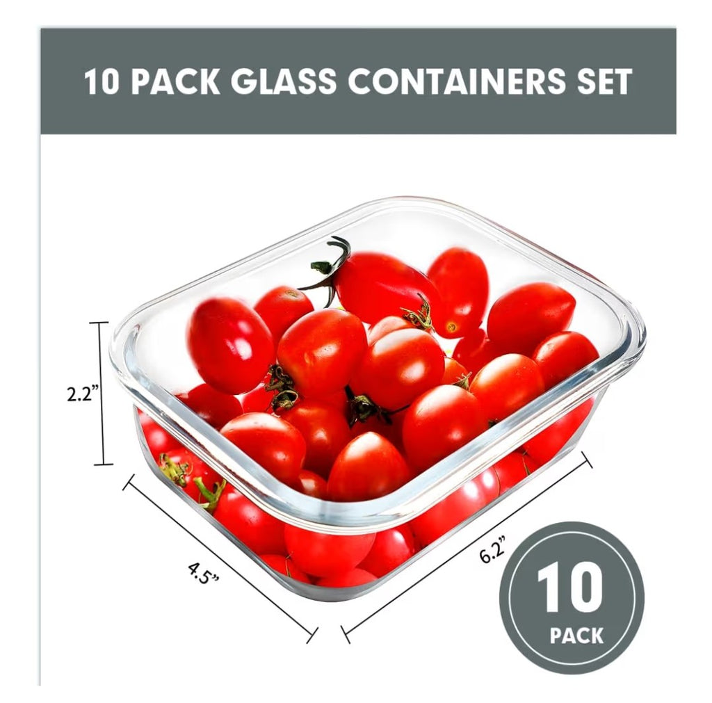Verones Glass Meal Prep Containers 10 pack