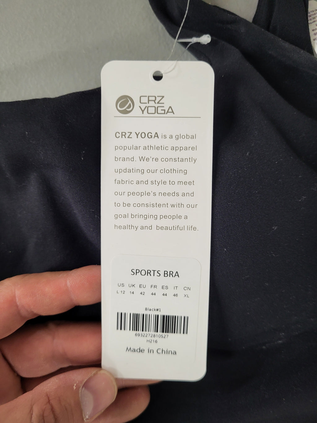 CRZ YOGA Sports Bra (Size Large 12)