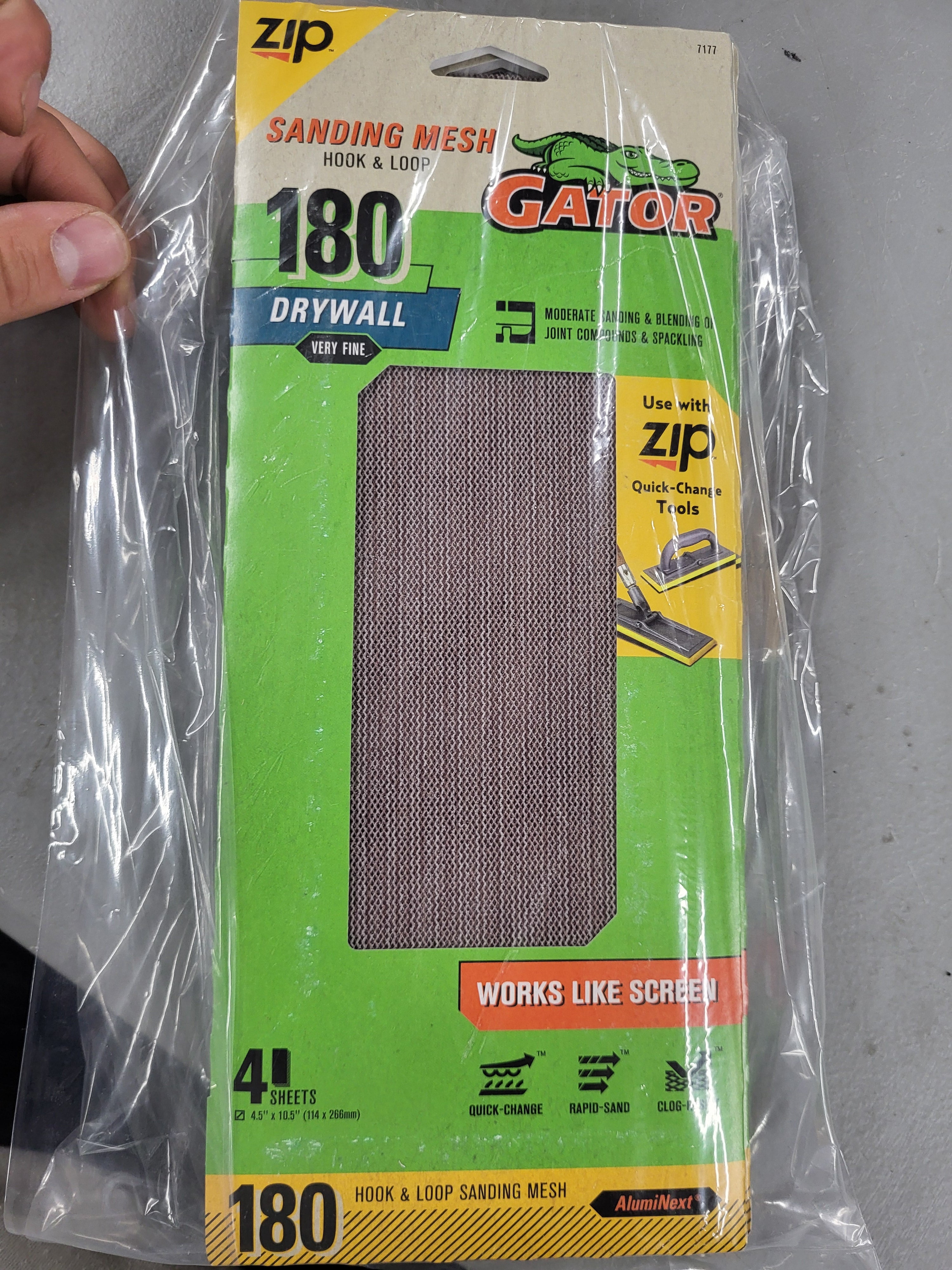 Gator Drywall Sanding Mesh, 180 Grit (20 sheets)