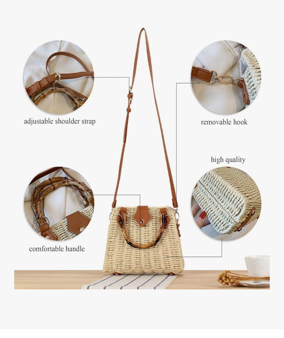Straw Crossbody Purse