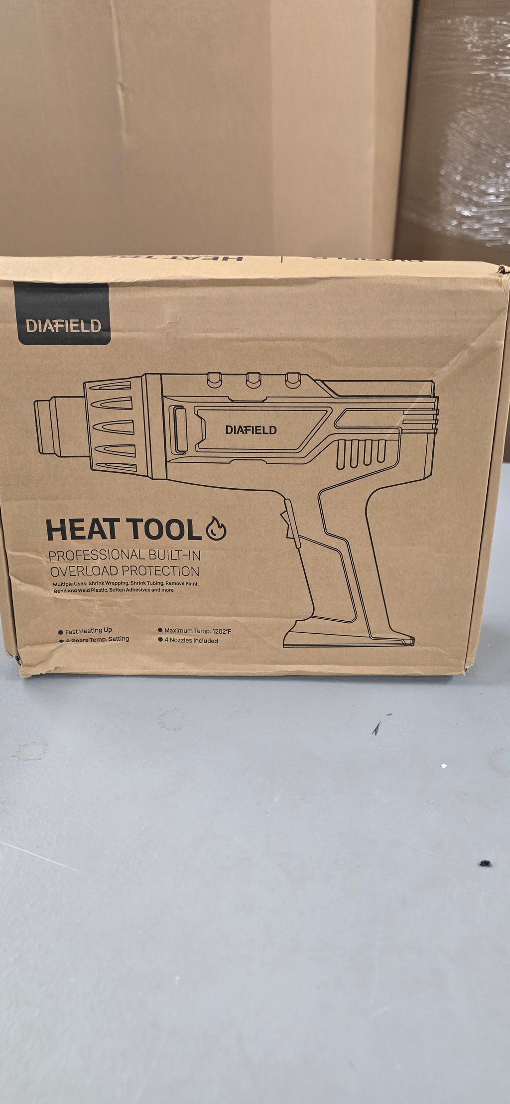 DIAFIELD 1850W Heat Gun, Dual Temperature Settings