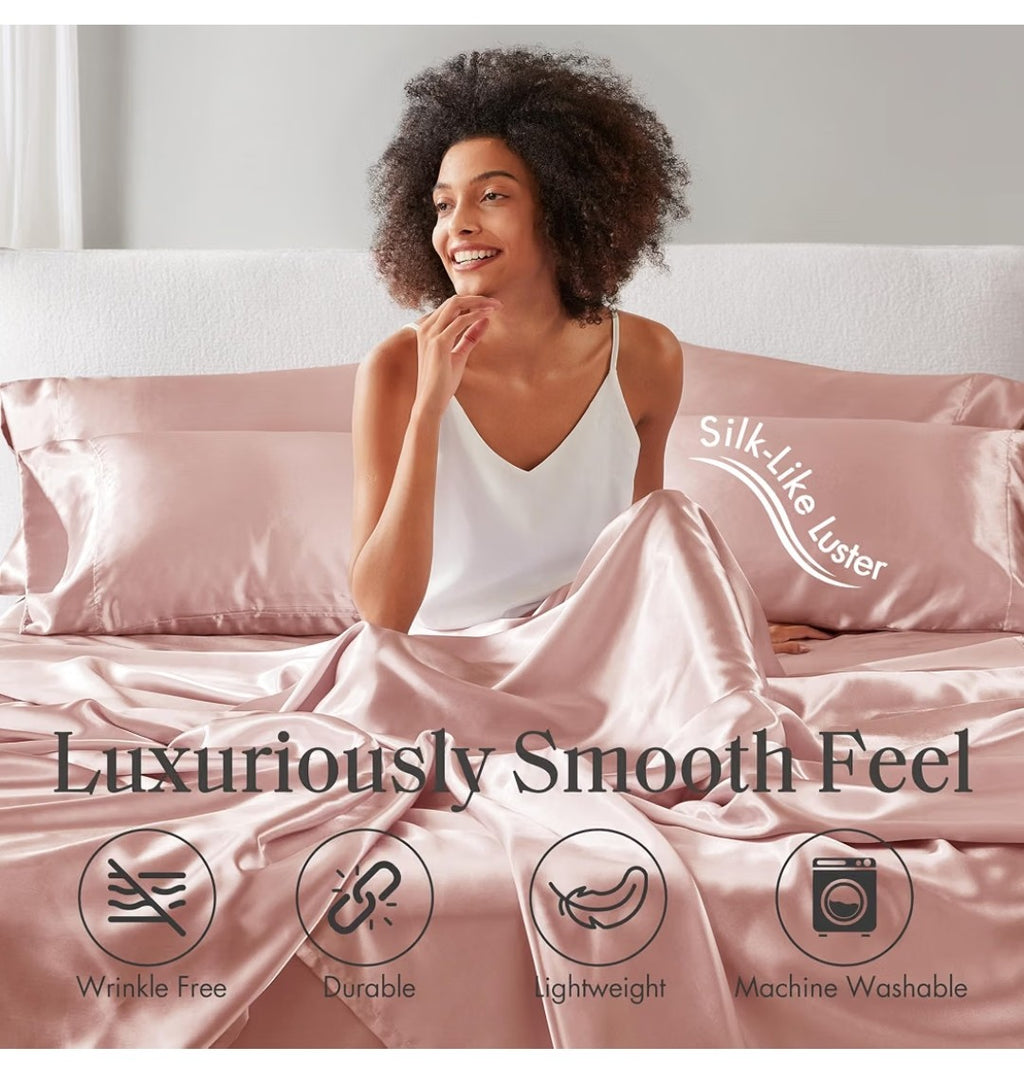 Madison Park Essentials 6 piece Satin Sheet Set (Full)