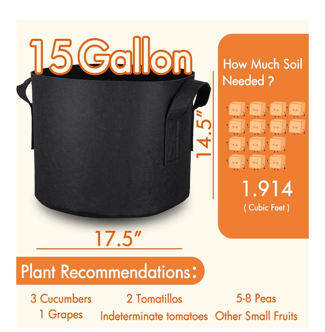 Garden 10-Pack 15 Gallon Grow Bags