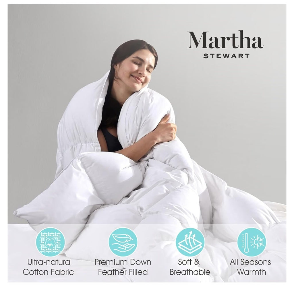 Martha Stewart White DownAll Season Comforter (Full/Queen Size)