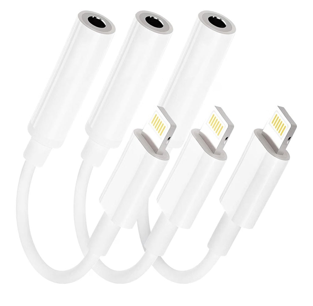 Fonestuff Lightning to Aux Audio Dongle (3 pack)