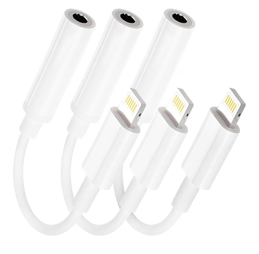 Fonestuff Lightning to Aux Audio Dongle (3 pack)
