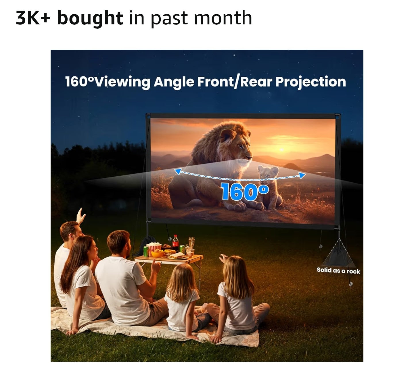 120inch Projector Screen with Stand: Portable Projector Screen