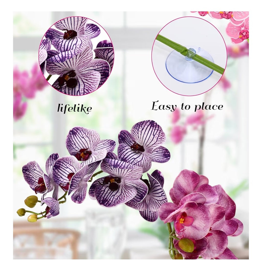 Artificial Phalaenopsis with Suction Cups 2 pack