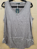 Loose Fit Casual V-Neck Tank Top (Large)