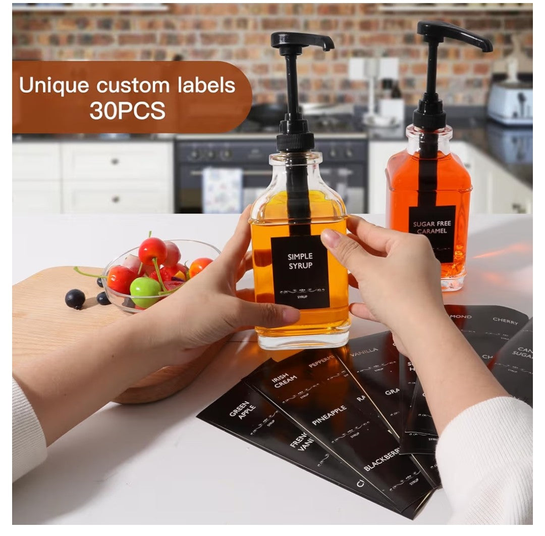 16oz Coffee Syrup Dispenser (4 pack)