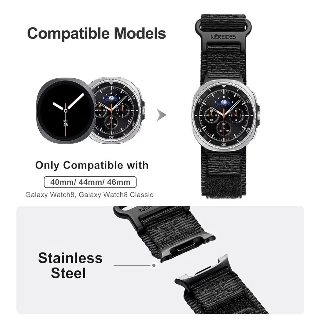 Nereides Nylon Sport Band for Samsung Galaxy Watch 8