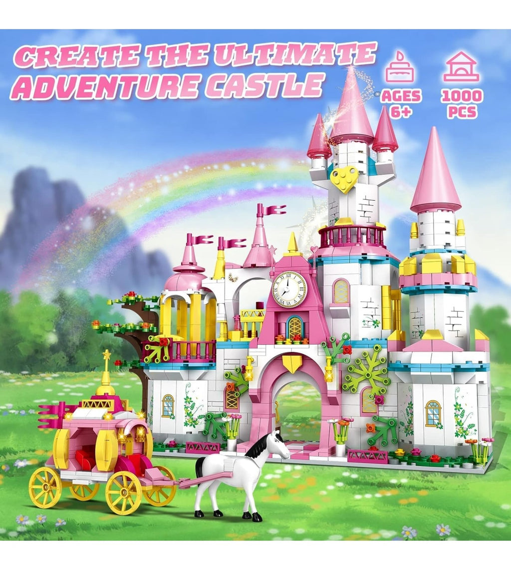 Castle STEM Building Toys for Girls Ages 6-12 Years Old, 1000PCS Building Sets for Girls