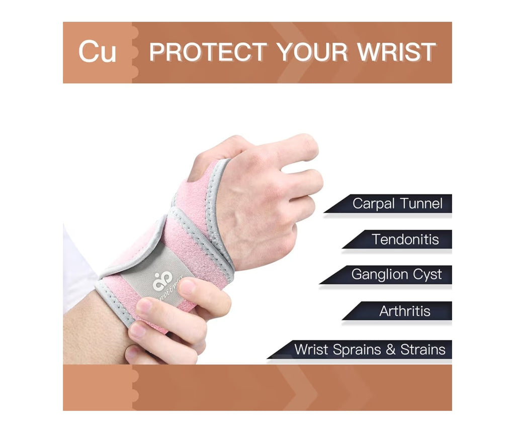 2 Pack Copper Wrist Brace Support.