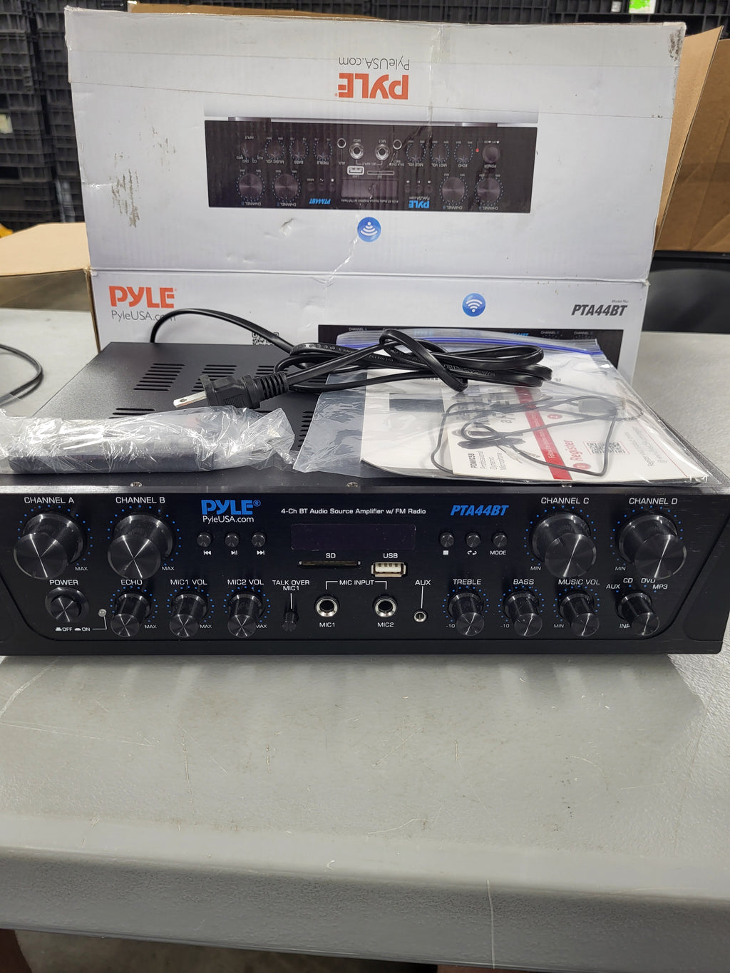 Pyle 4-Channel Audio Amplifier (PTA44BT)