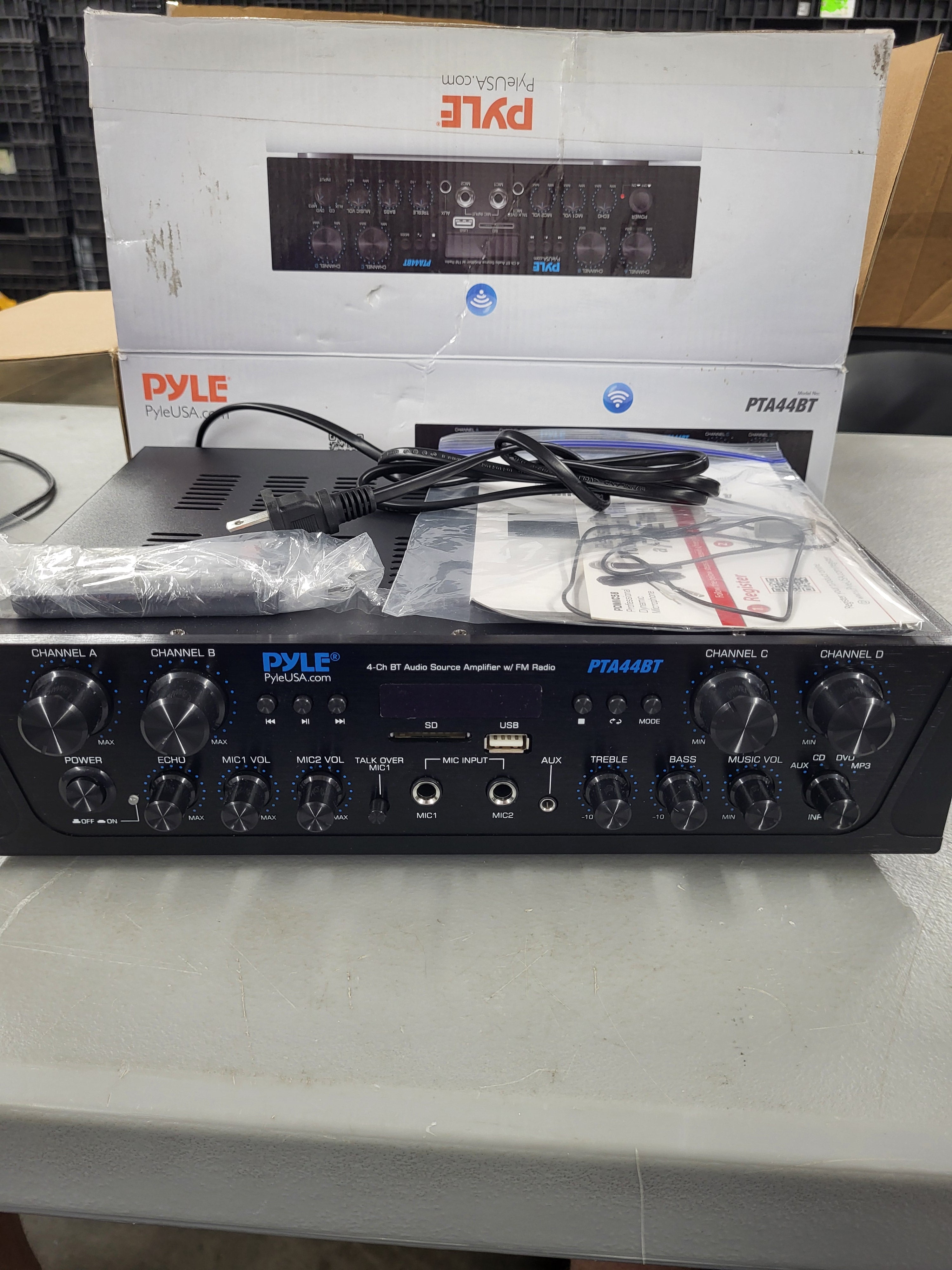 Pyle 4-Channel Audio Amplifier (PTA44BT)