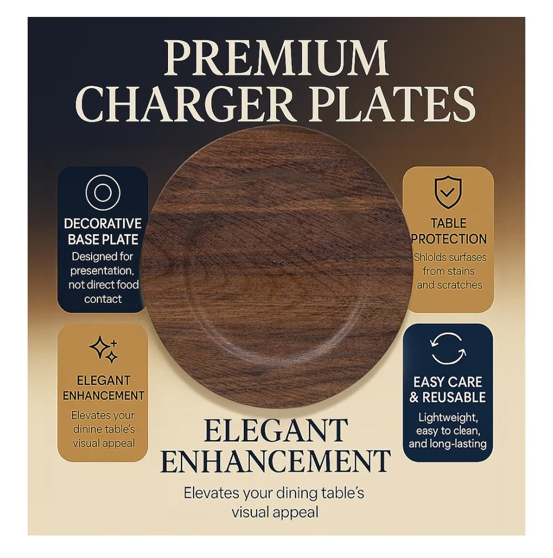 Jevergn 13in Charger Plates 24 pack