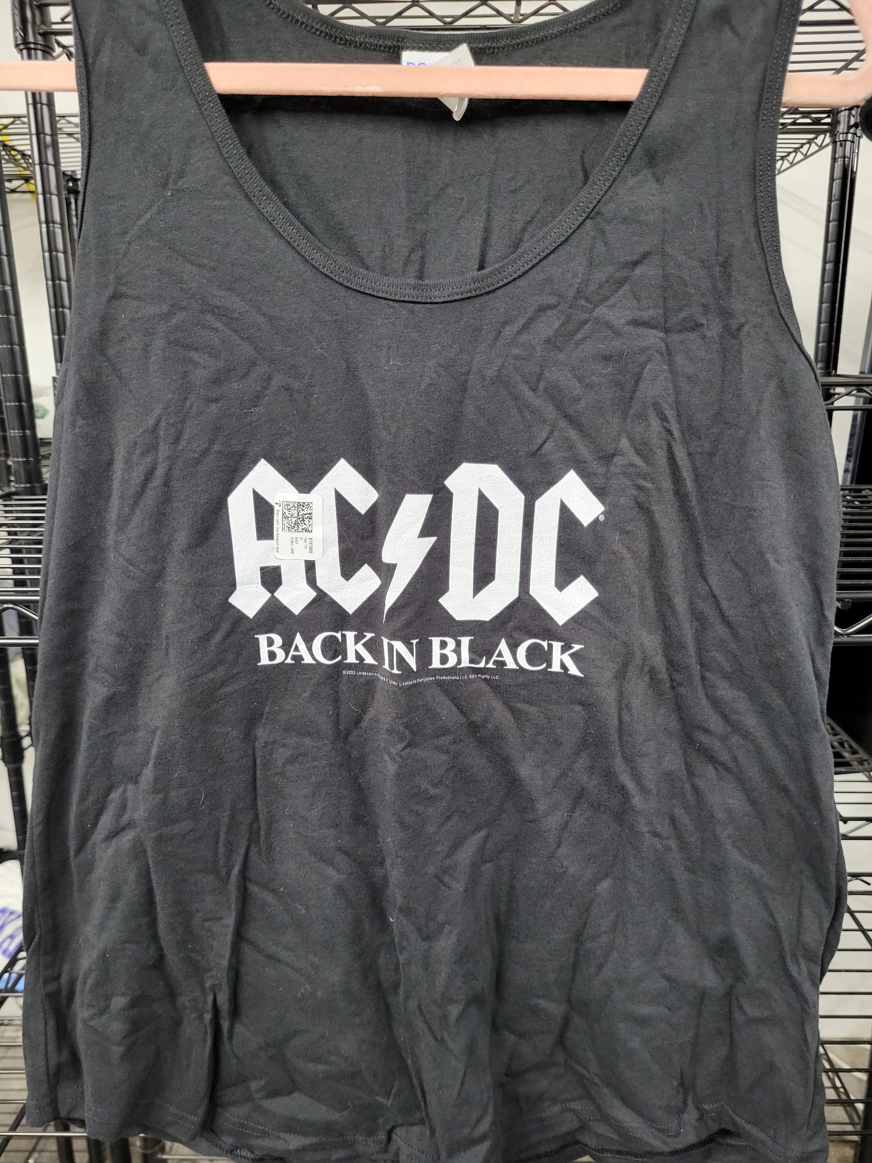 AC/DC Back in Black Tank Top (Large)