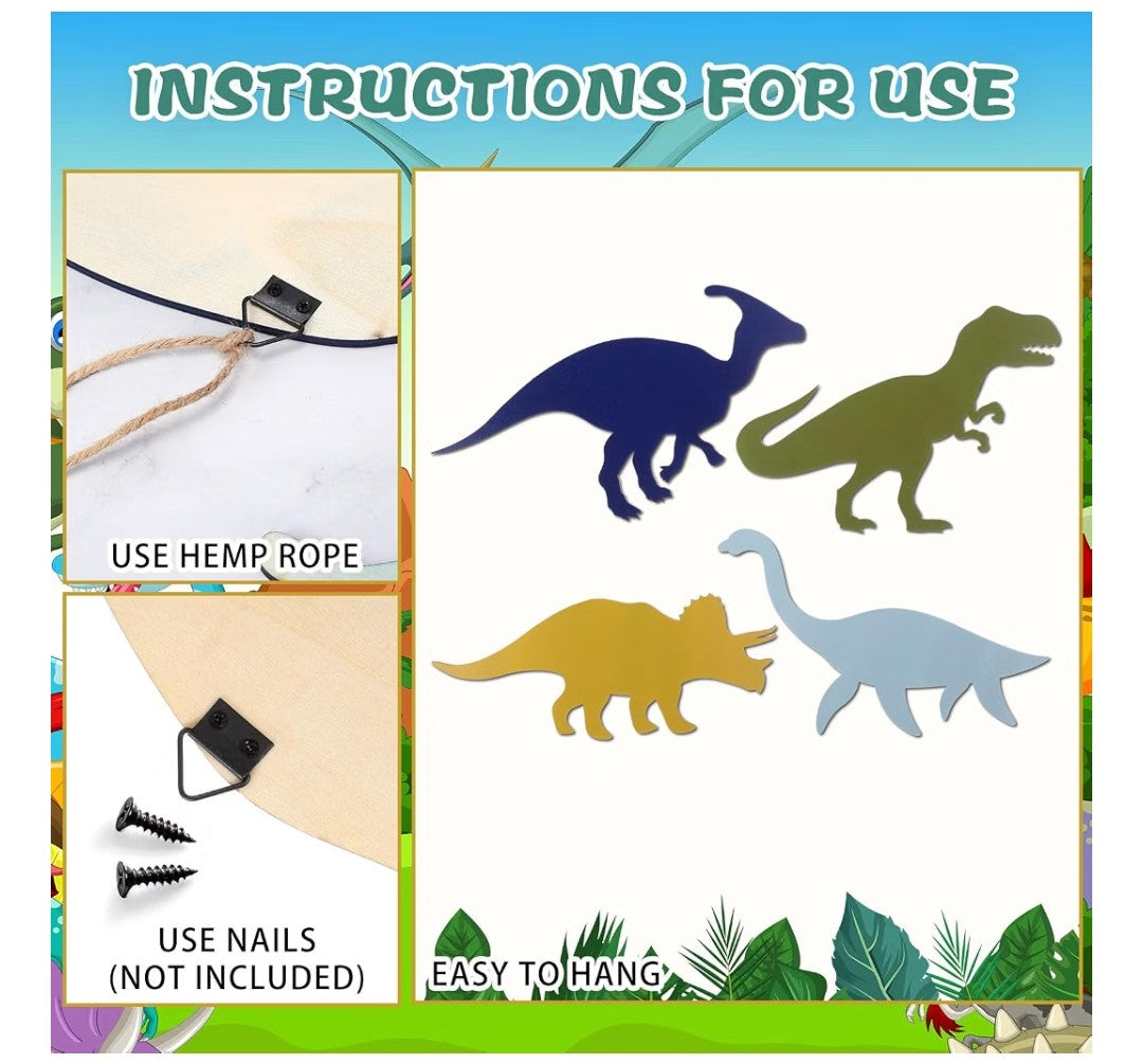 Wooden Dinosaur Wall Decor