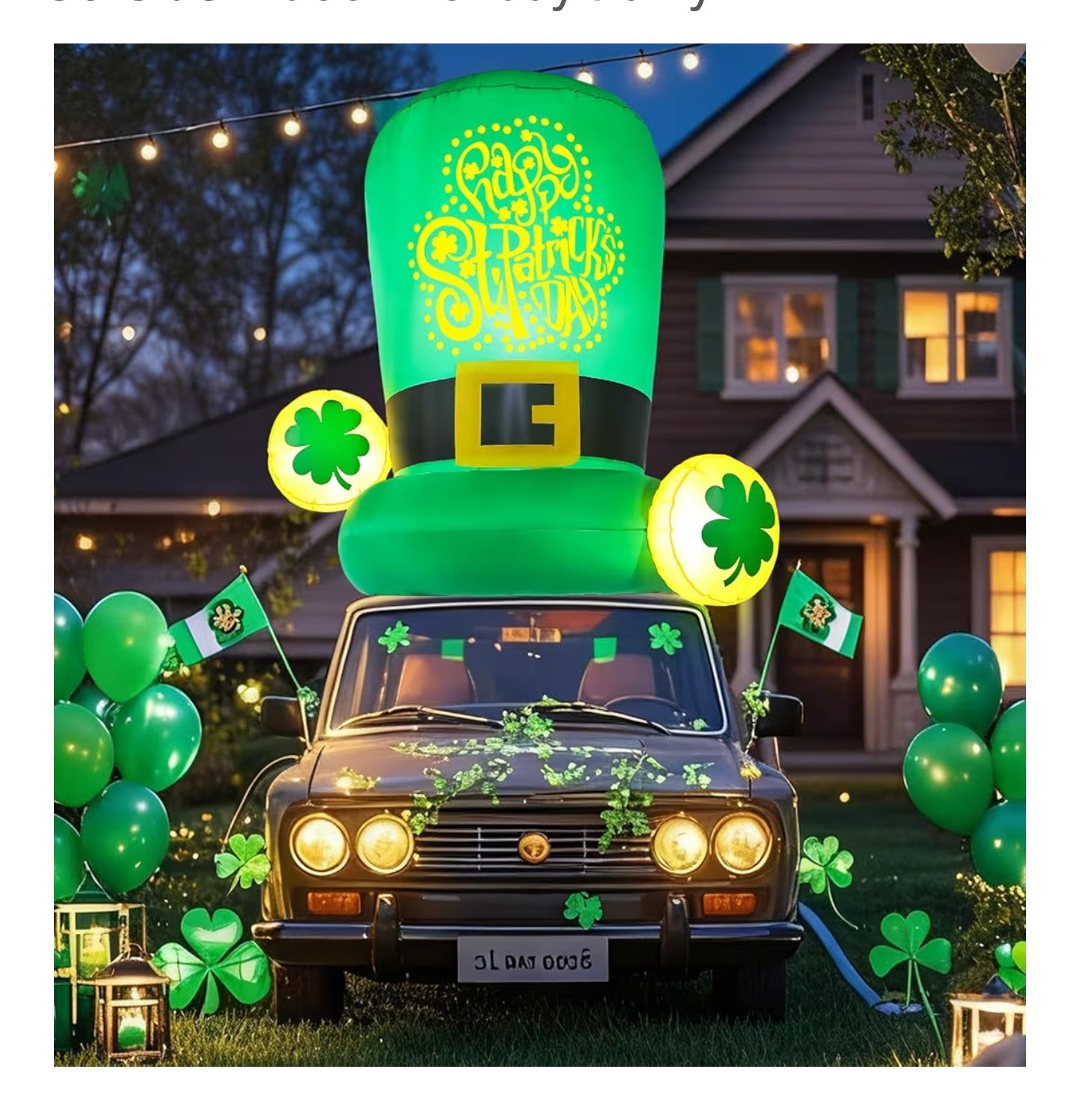 5FT St Patricks Day Inflatables Outdoor Decorations.
