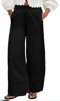 Women's High Waist Wide Leg Linen Pants (Small)