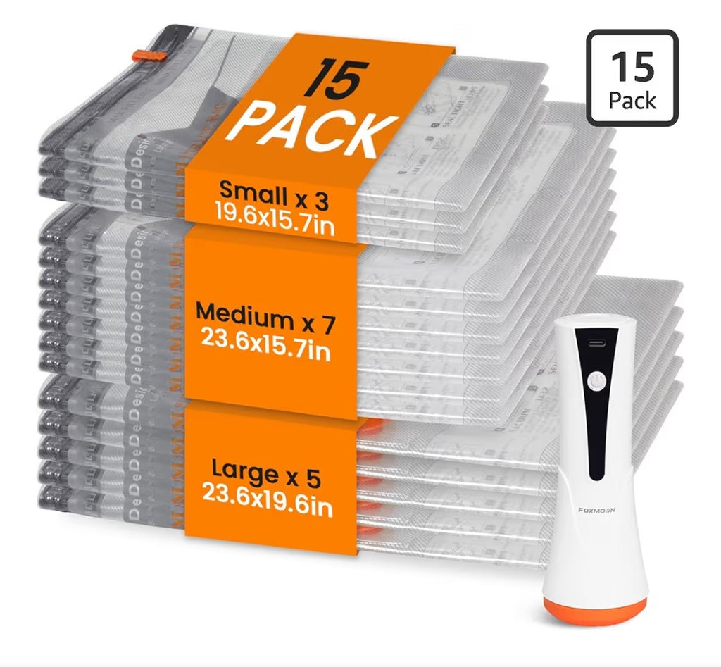 Foxmoon Vacuum Storage Bag Set with Pump