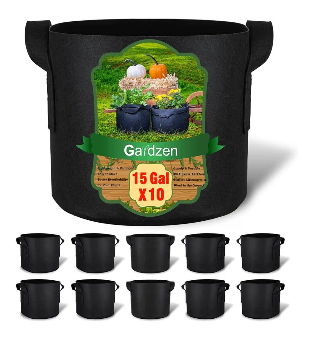 Garden 10-Pack 15 Gallon Grow Bags