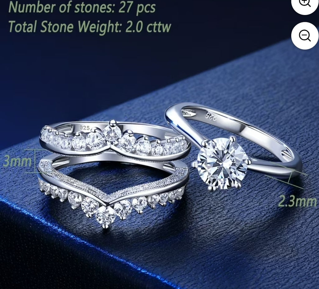 Wuziwen Crown Wedding Ring Gaurd (Size 4)