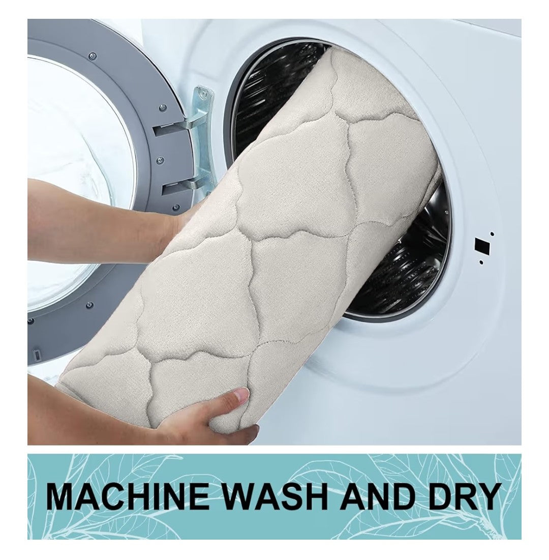 Memory Foam Bath Mat 36x24in (Cream)