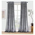 Velvet Blackout Curtains 2 Pannels 52x120in (Silver)