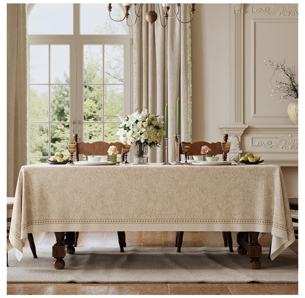 Thick Linen Tablecloth 79in x 55in