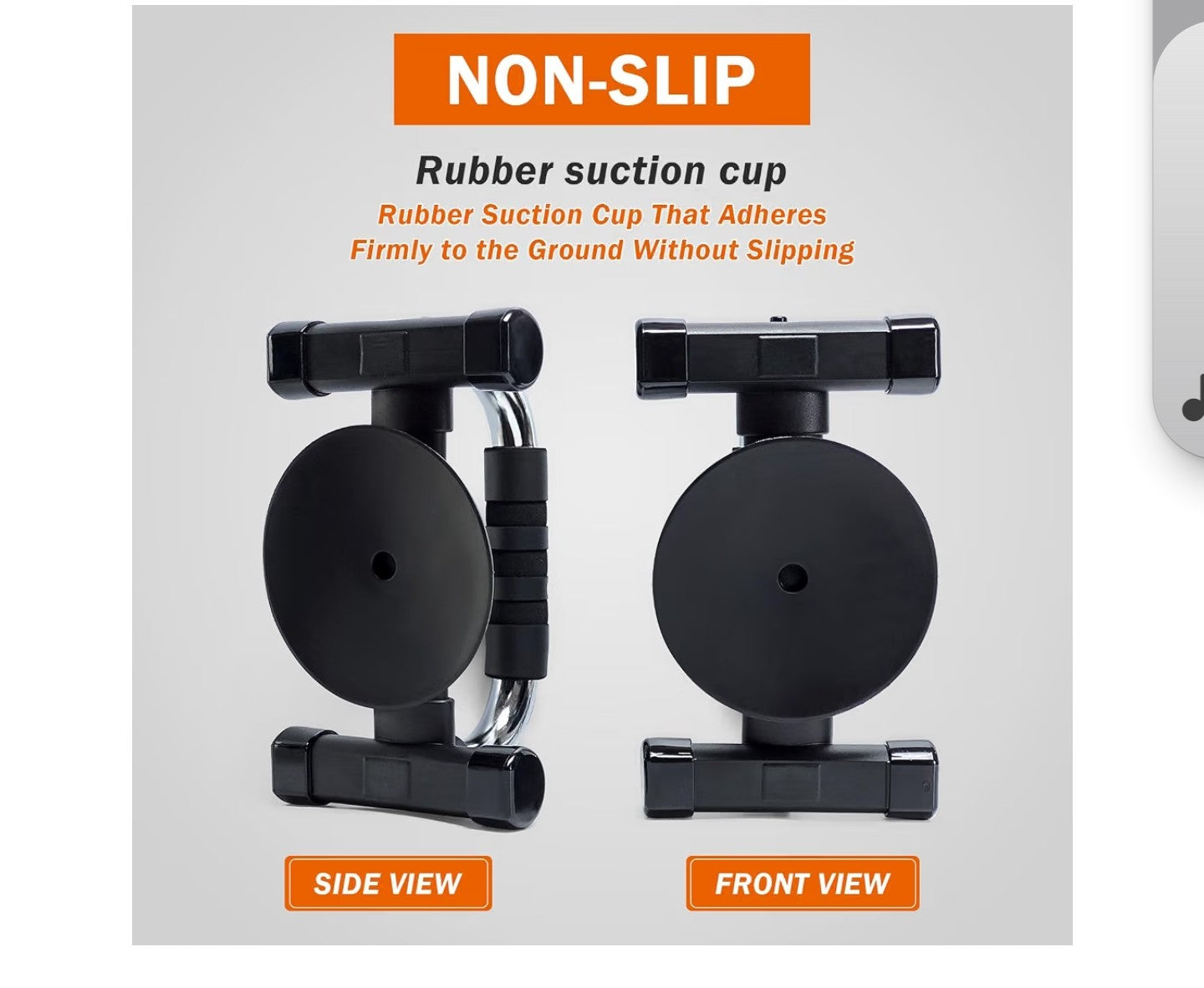 Push-Up Bar, Anti Slip Push Up Stand, Metal Push-Up Handles.