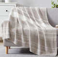Soft Cozy Reversible Knitted Throw Blanket 50x70