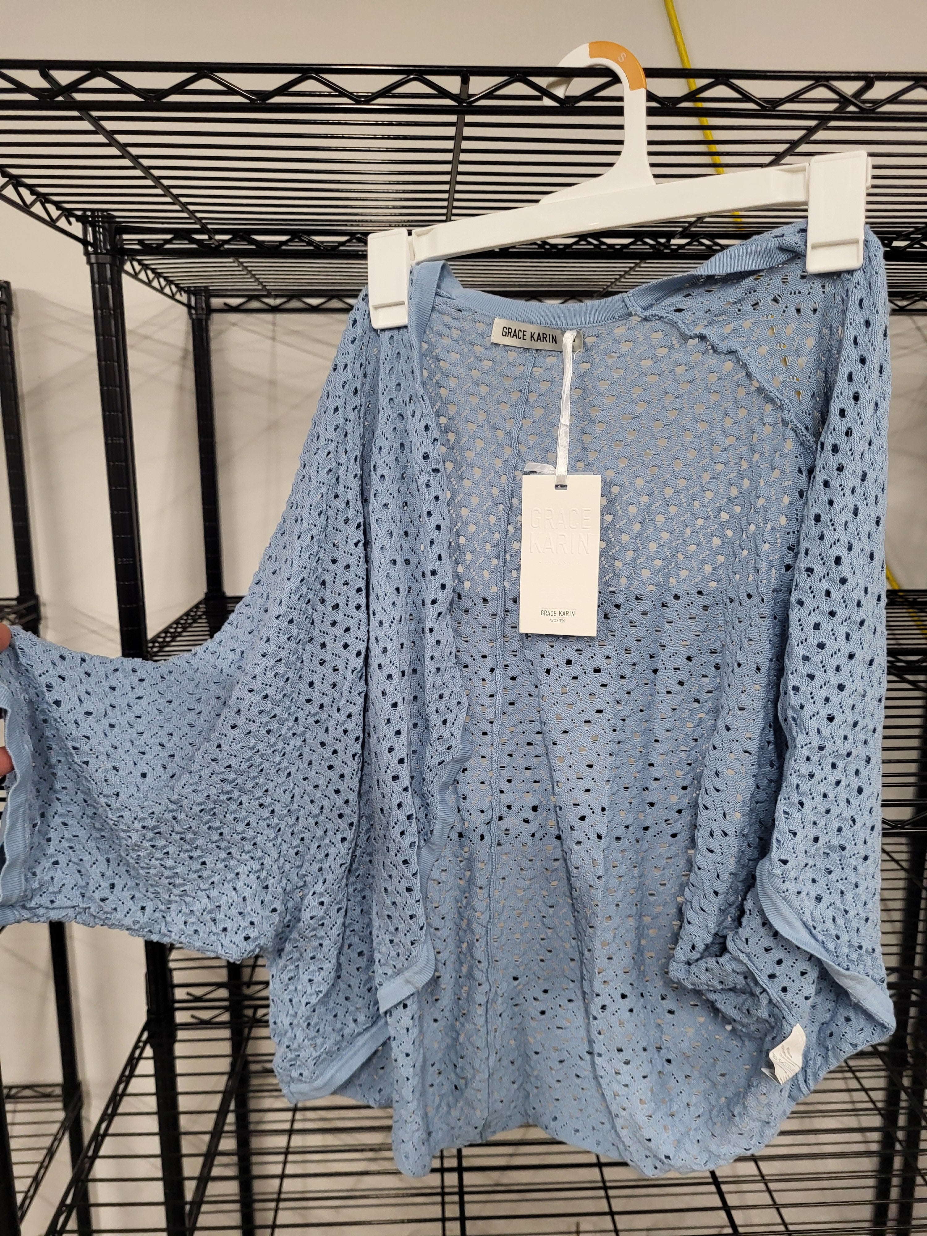 Crochet Cropped Cardigan (Large)